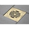 Kingston Brass BSF4262AB Watercourse Symmetric 4" Square Grid Shower Drain, Brass BSF4262AB - alternate 3